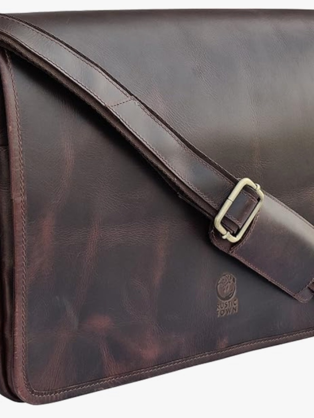 Leather Messenger Bag for Men 16" Leather Laptop Bag Vintage Crossbod
